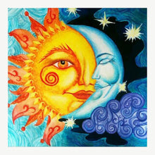 Load image into Gallery viewer, Sun and Moon 30x30cm(canvas) full round drill diamond painting
