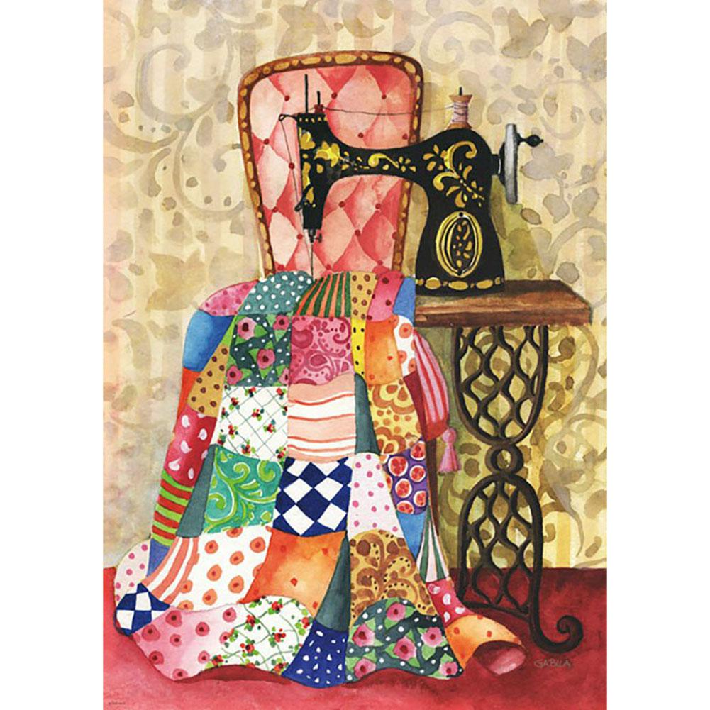 Sewing Machine 40x30cm(canvas) full round drill diamond painting