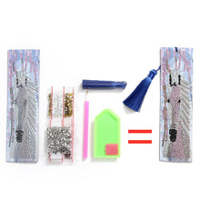 Load image into Gallery viewer, DIY Special Shape Diamond Painting Leather Embroidery Tassel Book Mark Gift

