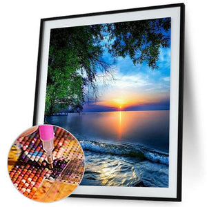 Sunrise Ornament 30x40cm(canvas) full round drill diamond painting