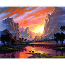 Load image into Gallery viewer, Mountain Sunset 40*50cm paint by numbers
