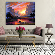 Load image into Gallery viewer, Mountain Sunset 40*50cm paint by numbers
