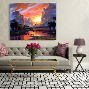 Mountain Sunset 40*50cm paint by numbers