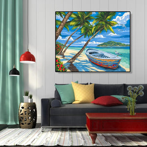 Sea Boat Artworks 40*50cm paint by numbers