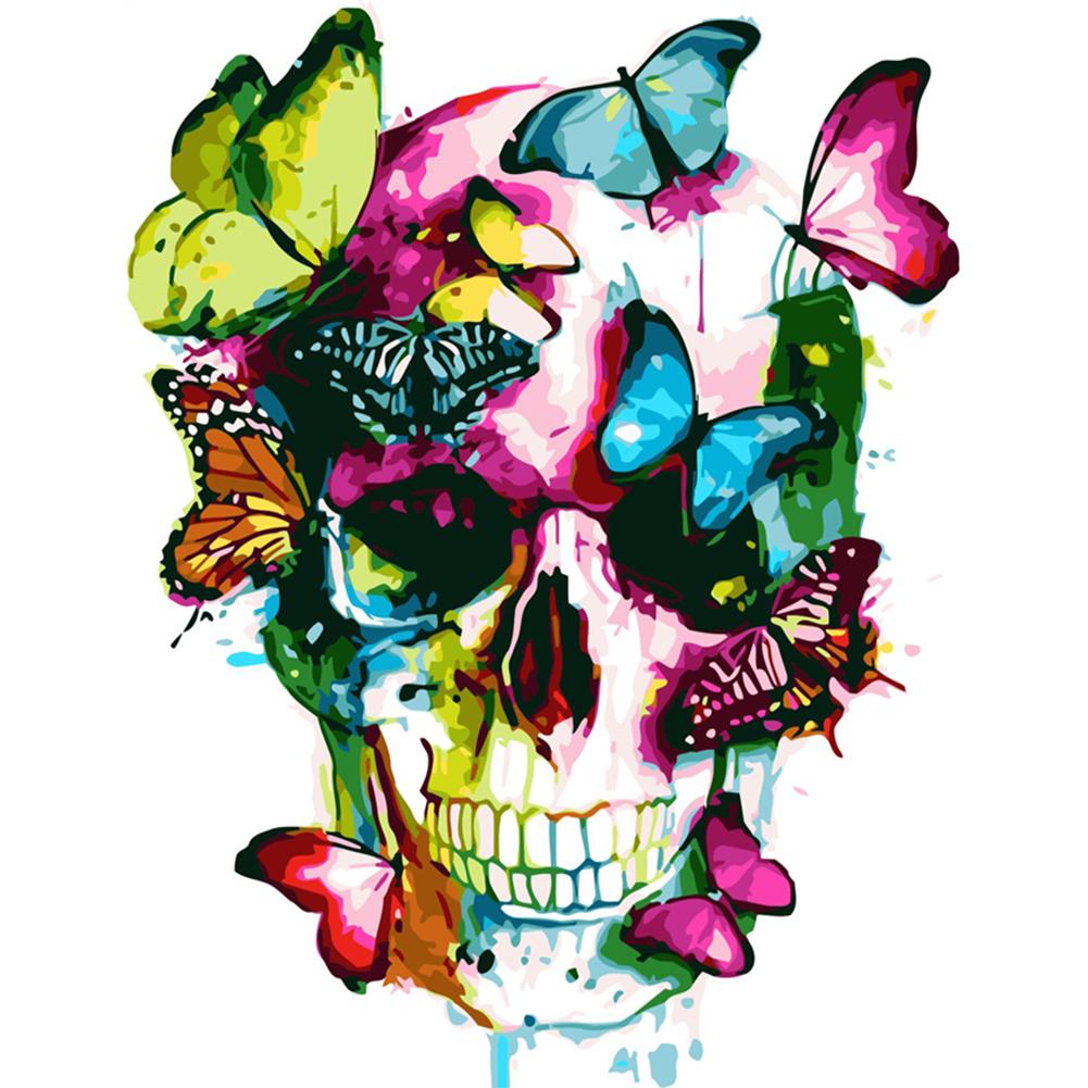 Skull Butterfly 40*50cm paint by numbers