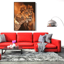 Load image into Gallery viewer, Snuggle Lions 40*50cm paint by numbers
