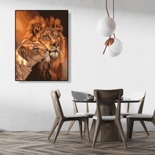 Load image into Gallery viewer, Snuggle Lions 40*50cm paint by numbers
