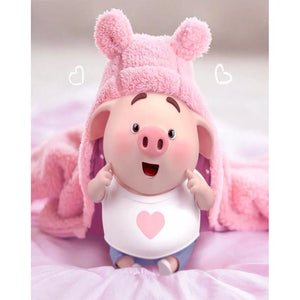 Pink Pig 40x30cm(canvas) full round drill diamond painting