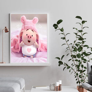Pink Pig 40x30cm(canvas) full round drill diamond painting