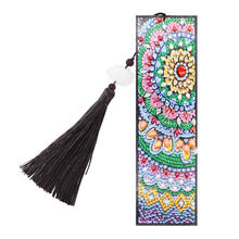 Load image into Gallery viewer, DIY Special Shape Diamond Painting Leather Bookmark Tassel Flower Book
