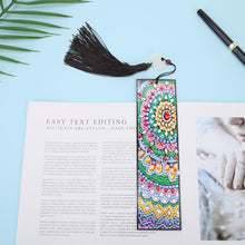 Load image into Gallery viewer, DIY Special Shape Diamond Painting Leather Bookmark Tassel Flower Book
