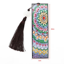 Load image into Gallery viewer, DIY Special Shape Diamond Painting Leather Bookmark Tassel Flower Book
