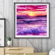 Load image into Gallery viewer, Rough Waves Seascape 30x30cm(canvas) full round drill diamond painting
