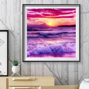 Rough Waves Seascape 30x30cm(canvas) full round drill diamond painting