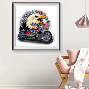 Motorcycle Eagle 30x30cm(canvas) full round drill diamond painting