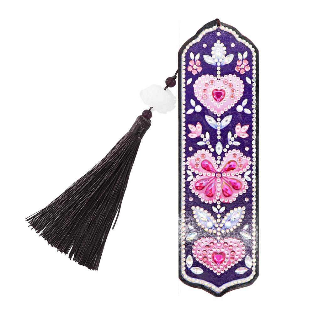 DIY Heart Butterfly Special Shaped Diamond Painting Bookmark Cross Stitch