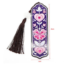 Load image into Gallery viewer, DIY Heart Butterfly Special Shaped Diamond Painting Bookmark Cross Stitch
