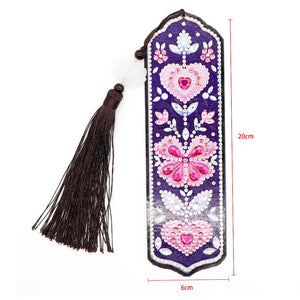 DIY Heart Butterfly Special Shaped Diamond Painting Bookmark Cross Stitch