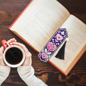 DIY Heart Butterfly Special Shaped Diamond Painting Bookmark Cross Stitch