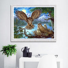 Load image into Gallery viewer, Bird Family 30x40cm(canvas) full round drill diamond painting
