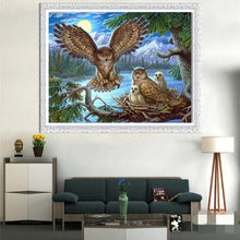 Load image into Gallery viewer, Bird Family 30x40cm(canvas) full round drill diamond painting
