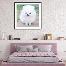 Load image into Gallery viewer, Cute White Dog 30x30cm(canvas) Full round drill diamond painting
