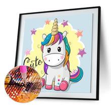 Load image into Gallery viewer, Cartoon Color Horse 30x30cm(canvas) full round drill diamond painting
