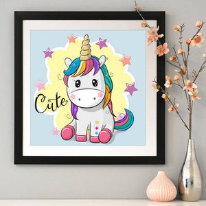 Cartoon Color Horse 30x30cm(canvas) full round drill diamond painting