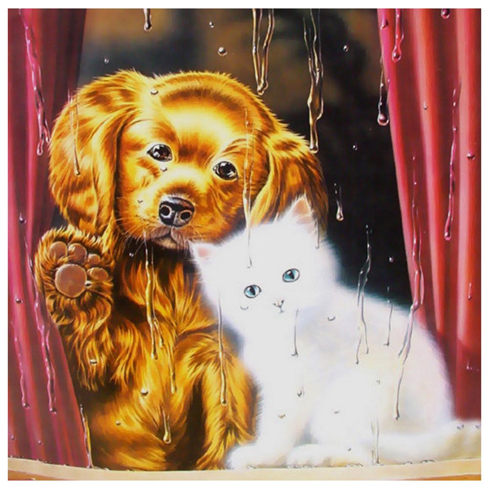 Daze Dog Cat 30x30cm(canvas) full round drill diamond painting