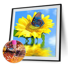 Load image into Gallery viewer, Positive Sunflower 30x30cm(canvas) full round drill diamond painting
