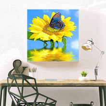 Load image into Gallery viewer, Positive Sunflower 30x30cm(canvas) full round drill diamond painting
