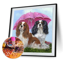 Load image into Gallery viewer, Umbrella Dogs Animal 40x40cm(canvas) full round drill diamond painting
