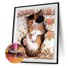 Load image into Gallery viewer, Sleeping Cat 40x30cm(canvas) full round drill diamond painting
