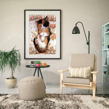 Load image into Gallery viewer, Sleeping Cat 40x30cm(canvas) full round drill diamond painting
