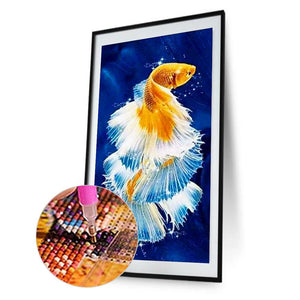 Fish 45x85cm(canvas) full round drill diamond painting