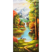 Load image into Gallery viewer, Picturesque Scenery 85x45cm(canvas) full round drill diamond painting
