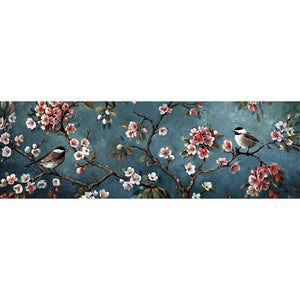 Spring Branch Bird 80x30cm(canvas) full round drill diamond painting