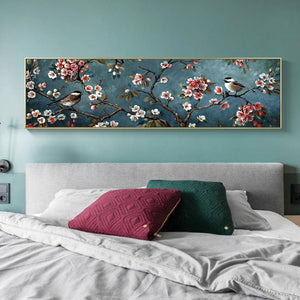Spring Branch Bird 80x30cm(canvas) full round drill diamond painting