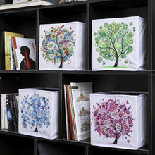 Load image into Gallery viewer, DIY Diamond Painting Tree Foldable Storage Box Desktop Sundries Container
