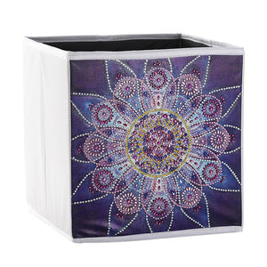 DIY Diamond Painting Flower Pattern Storage Box Organizer Folding Container