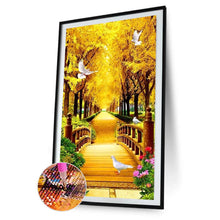Load image into Gallery viewer, Autumn Path 85x45cm(canvas) full round drill diamond painting
