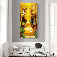 Load image into Gallery viewer, Autumn Path 85x45cm(canvas) full round drill diamond painting
