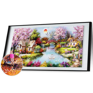 Bridge Crane 100x50cm(canvas) full round drill diamond painting