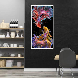 Colorful Fish 45x85cm(canvas) full round drill diamond painting