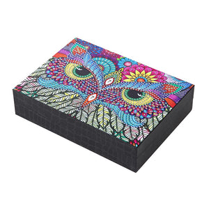 DIY Special-shaped Diamond Painting Night Bird Decorative Resin Jewelry Box