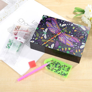 DIY Special Shape Diamond Painting Jewelry Box Dragonfly Decoration Case