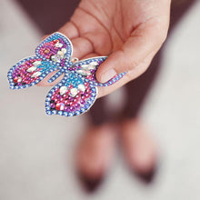 Load image into Gallery viewer, 4pcs Butterfly 5D Full Drill Special Diamond Painting Key Chain Key Ring
