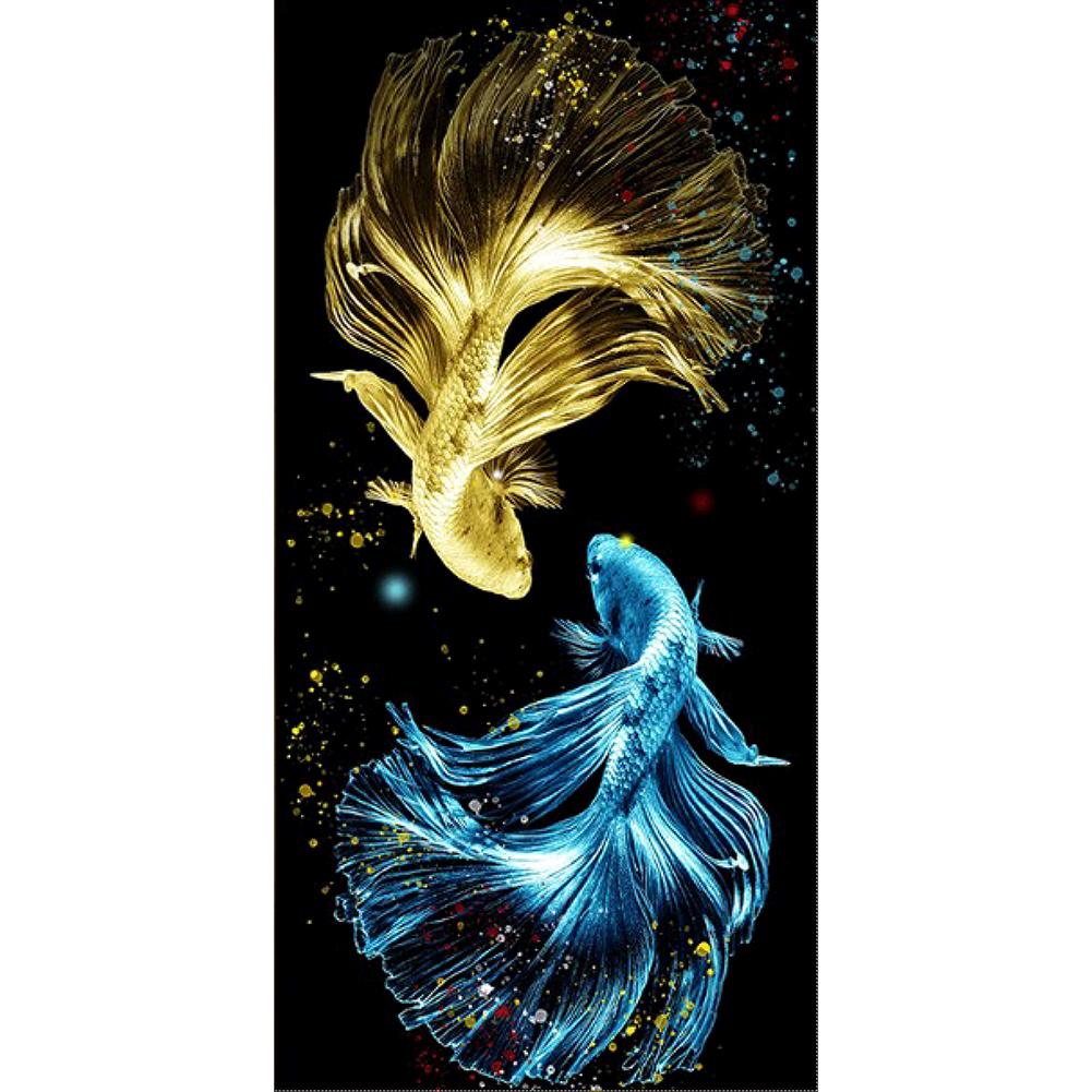 Peacock Fish 45x85cm(canvas) full round drill diamond painting