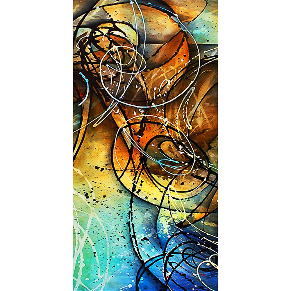 Abstract Design 45x85cm(canvas) full round drill diamond painting