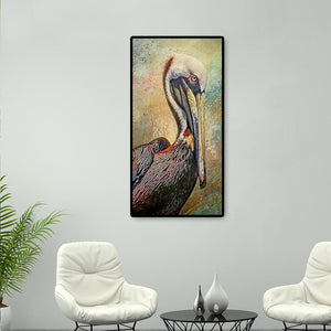Brown Pelican 45x85cm(canvas) full round drill diamond painting